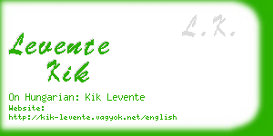 levente kik business card